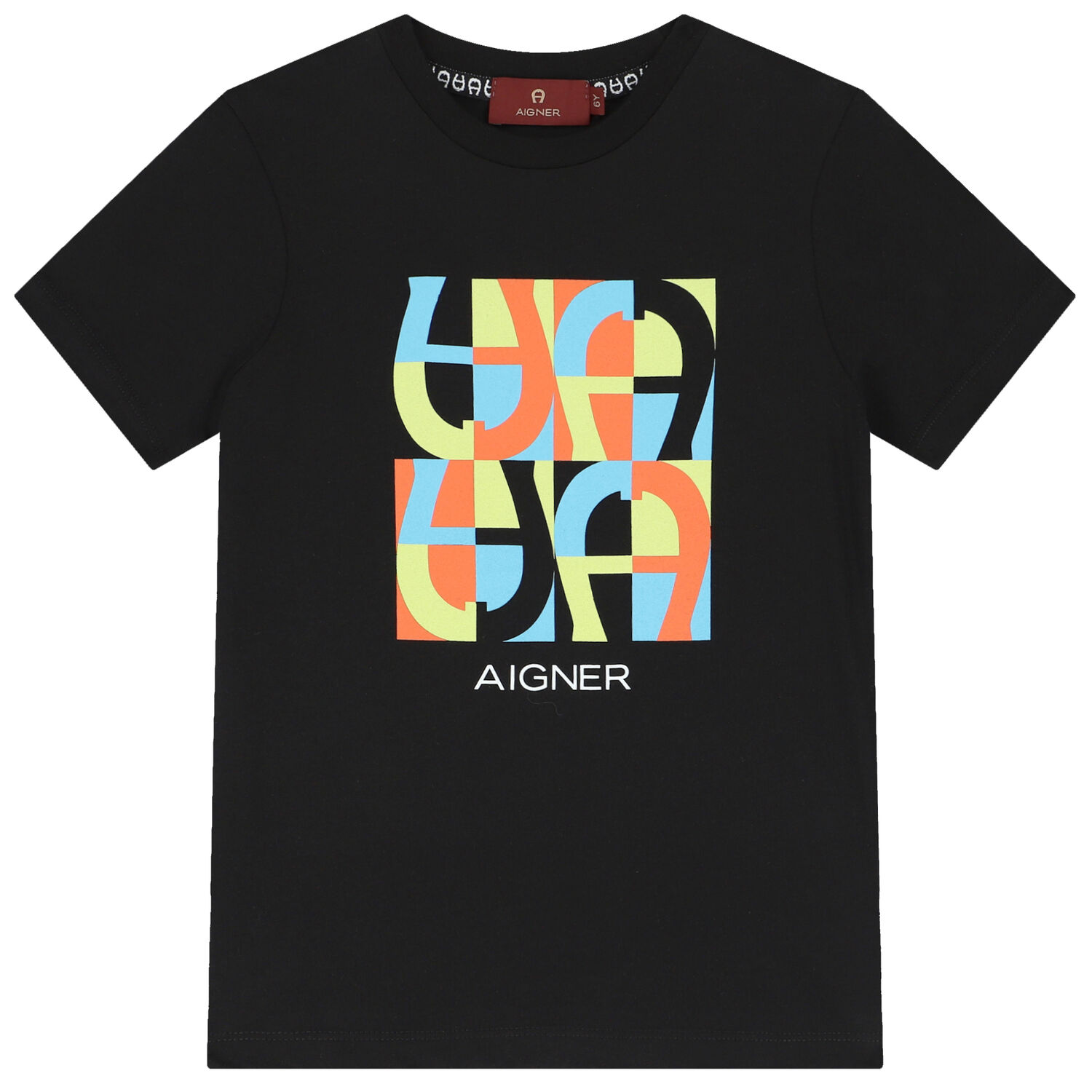 Boys Black Logo T-Shirt, 2, hi-res image number null